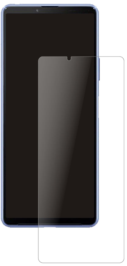 SonyXperia 10 III mit aufgebrachter dipos Panzerfolie, die lästige Fingerabdrücke minimiert