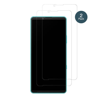 SonyXperia 10 VII mit aufgebrachter dipos Panzerfolie, die lästige Fingerabdrücke minimiert