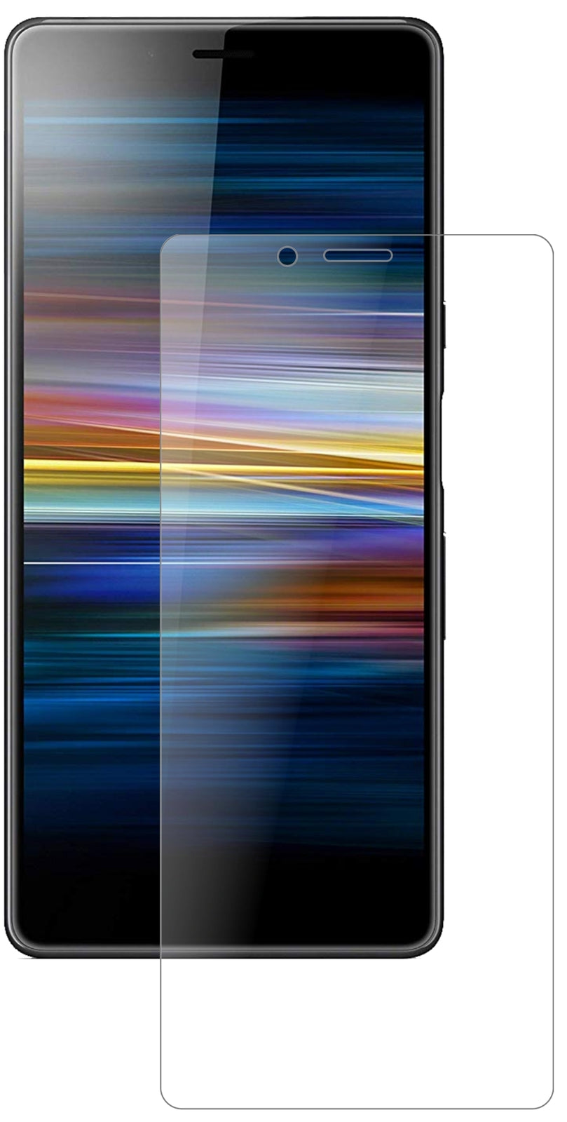 SonyXperia L3 mit aufgebrachter dipos Panzerfolie, die lästige Fingerabdrücke minimiert