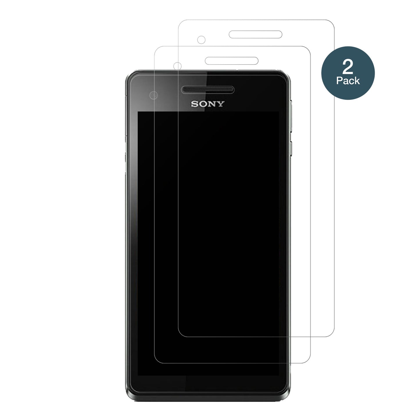 SonyXperia V mit aufgebrachter dipos Panzerfolie, die lästige Fingerabdrücke minimiert