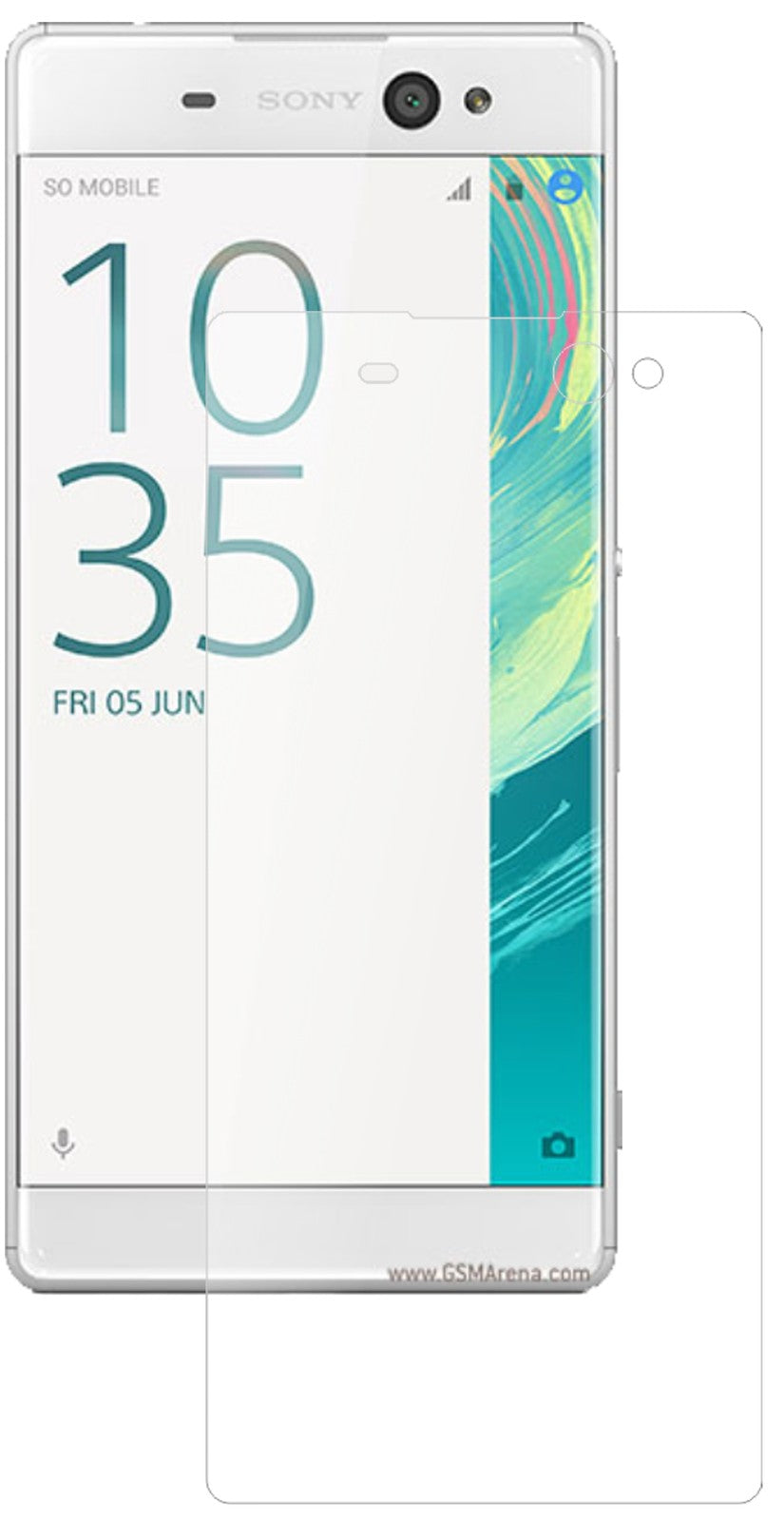 SonyXperia XA Ultra mit aufgebrachter dipos Panzerfolie, die lästige Fingerabdrücke minimiert