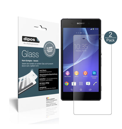 SonyXperia Z2 mit aufgebrachter dipos Panzerfolie, die lästige Fingerabdrücke minimiert