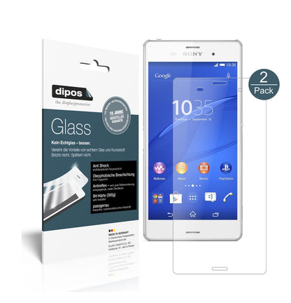 SonyXperia Z3 mit aufgebrachter dipos Panzerfolie, die lästige Fingerabdrücke minimiert