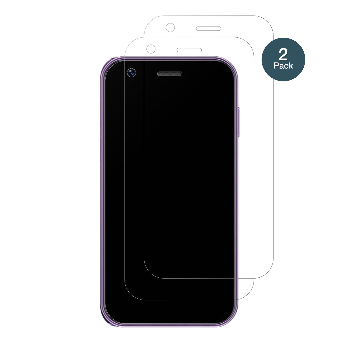 SOYESXS16 Mini Smartphone mit aufgebrachter dipos Panzerfolie, die lästige Fingerabdrücke minimiert