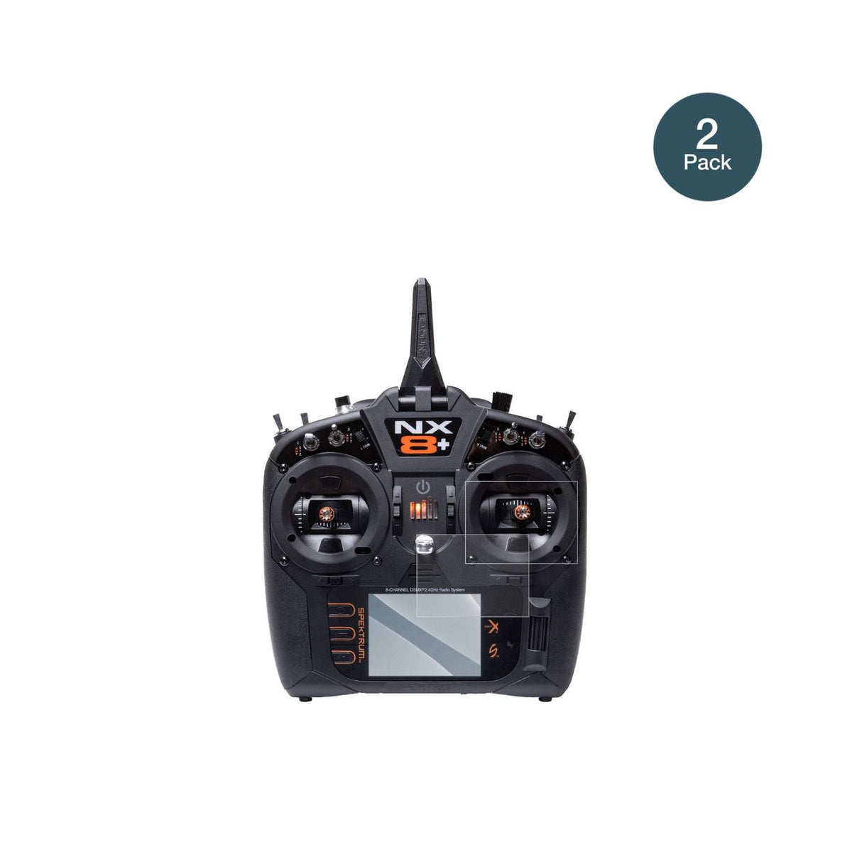 SpektrumNX8 Plus mit aufgebrachter dipos Panzerfolie, die lästige Fingerabdrücke minimiert
