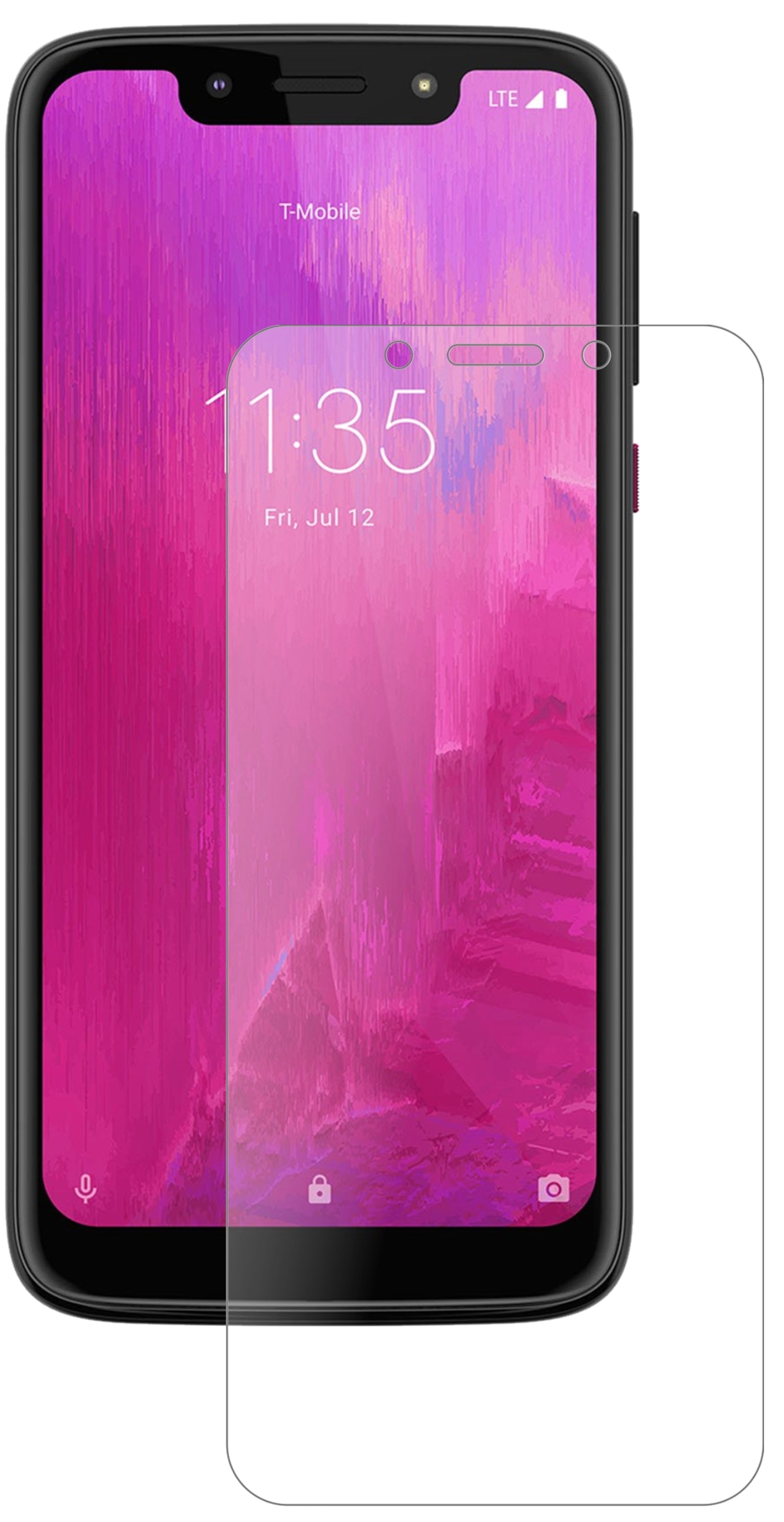 T-MobileRevvlry mit aufgebrachter dipos Panzerfolie, die lästige Fingerabdrücke minimiert