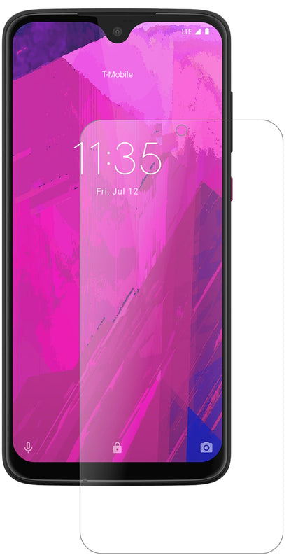 T-MobileRevvlry Plus mit aufgebrachter dipos Panzerfolie, die lästige Fingerabdrücke minimiert