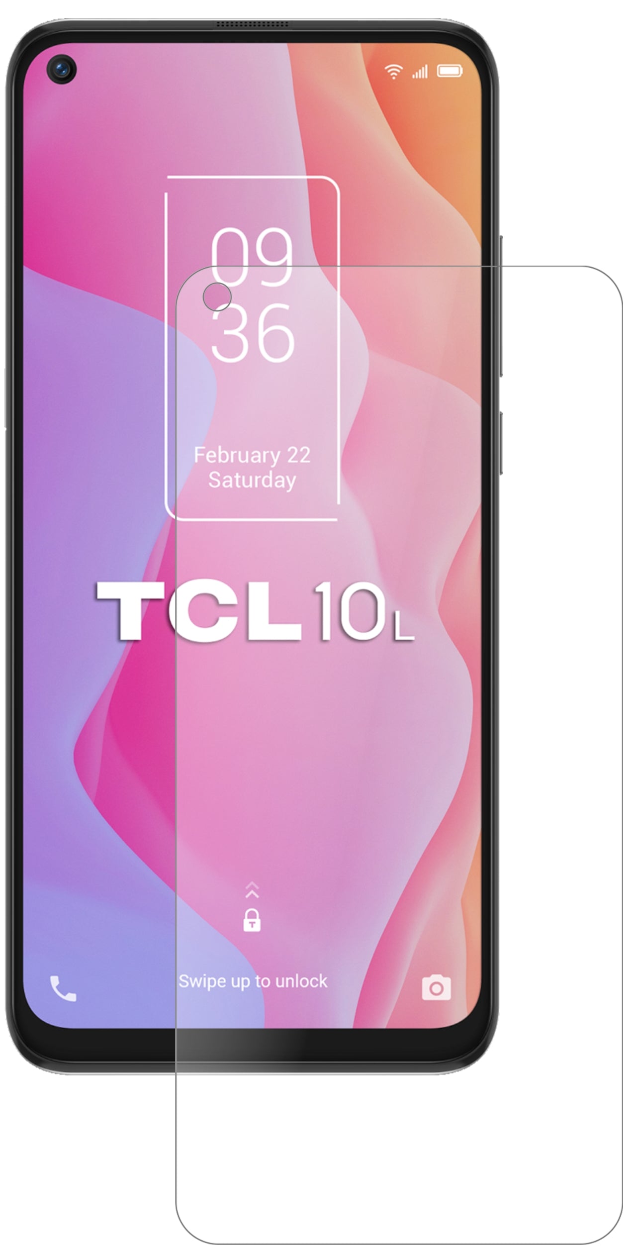 TCL10L mit aufgebrachter dipos Panzerfolie, die lästige Fingerabdrücke minimiert