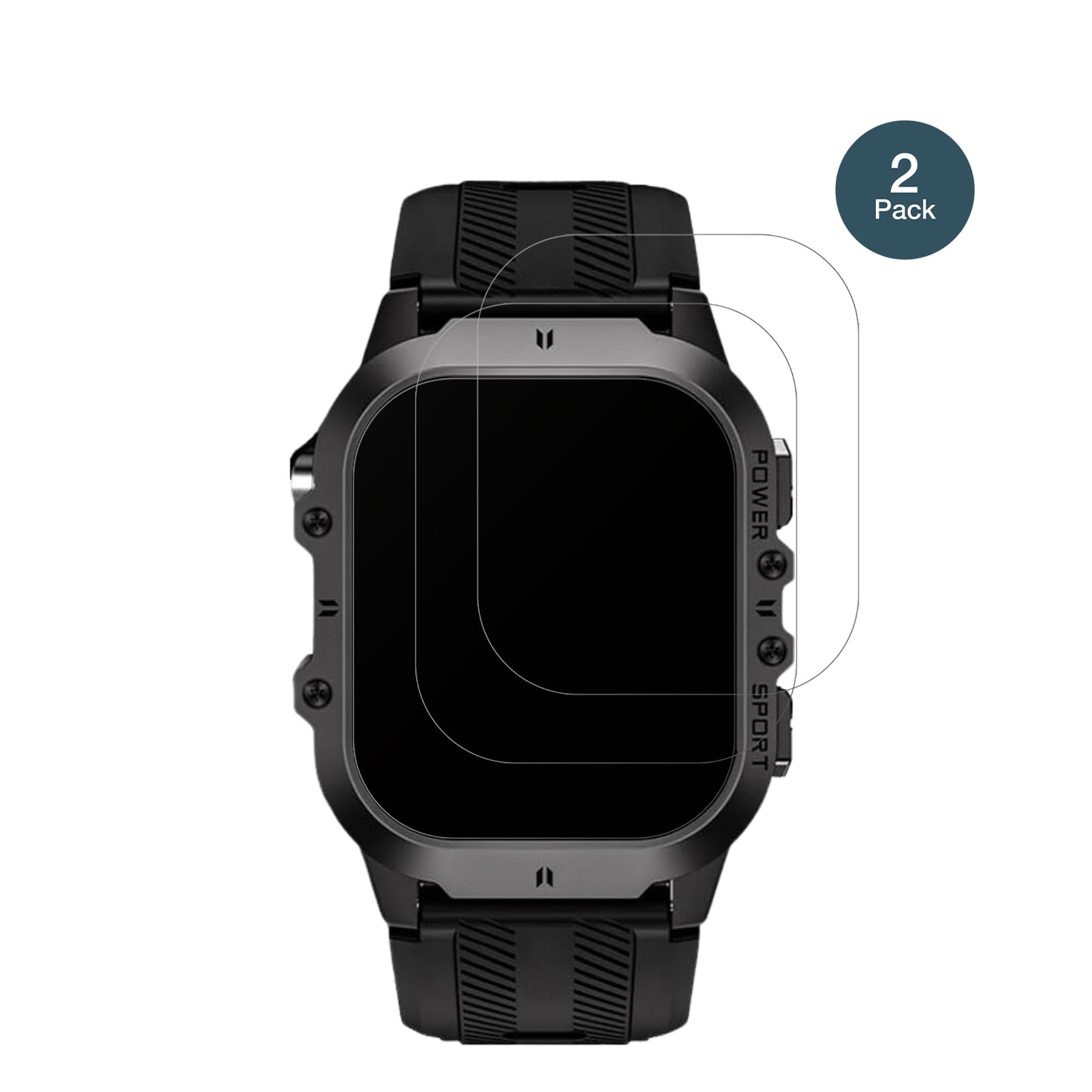 TesofitSmartwatch 1.85 Zoll mit aufgebrachter dipos Panzerfolie, die lästige Fingerabdrücke minimiert