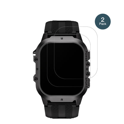 TesofitSmartwatch 1.85 Zoll mit aufgebrachter dipos Panzerfolie, die lästige Fingerabdrücke minimiert