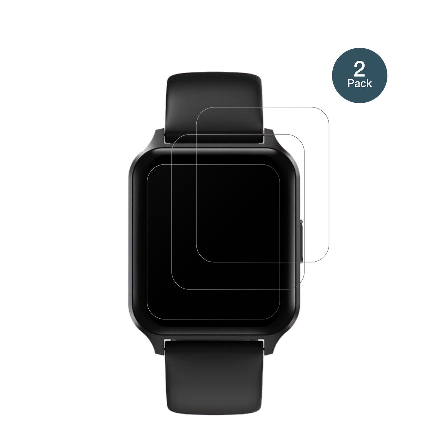 Touchelex1,52 Zoll Smartwatch mit aufgebrachter dipos Panzerfolie, die lästige Fingerabdrücke minimiert