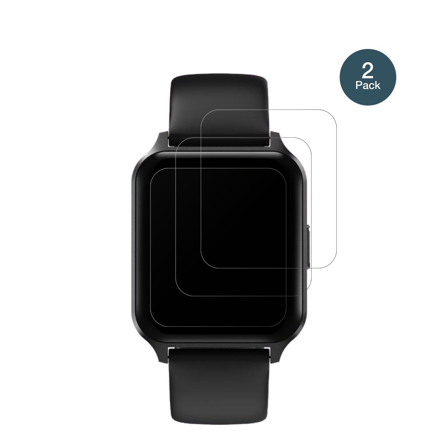 Touchelex1,52 Zoll Smartwatch mit aufgebrachter dipos Panzerfolie, die lästige Fingerabdrücke minimiert