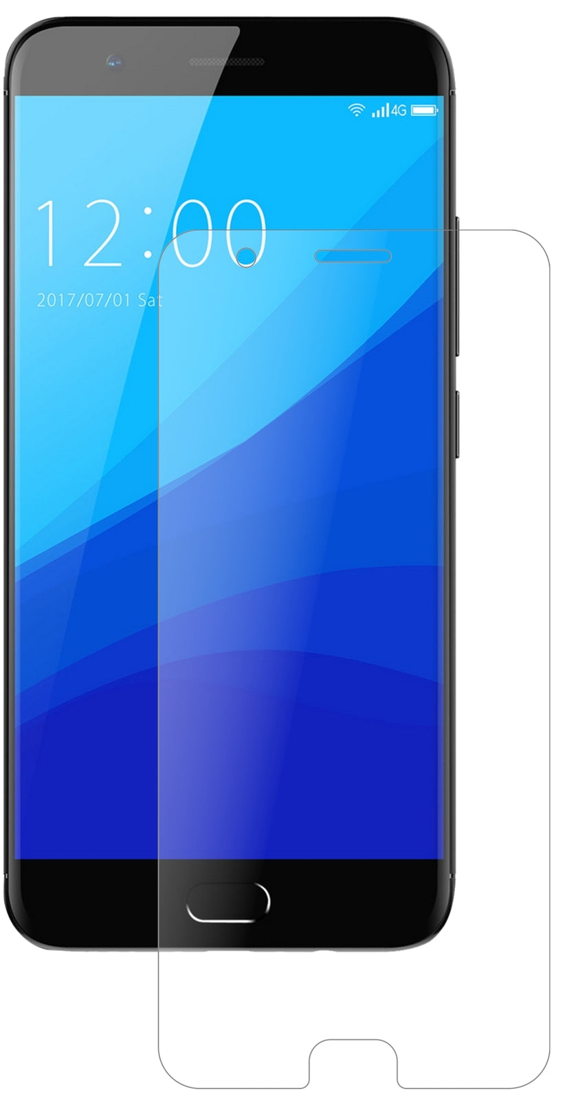 UmidigiC2 mit aufgebrachter dipos Panzerfolie, die lästige Fingerabdrücke minimiert