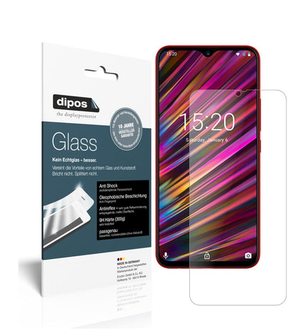 UmidigiF1 Play mit aufgebrachter dipos Panzerfolie, die lästige Fingerabdrücke minimiert
