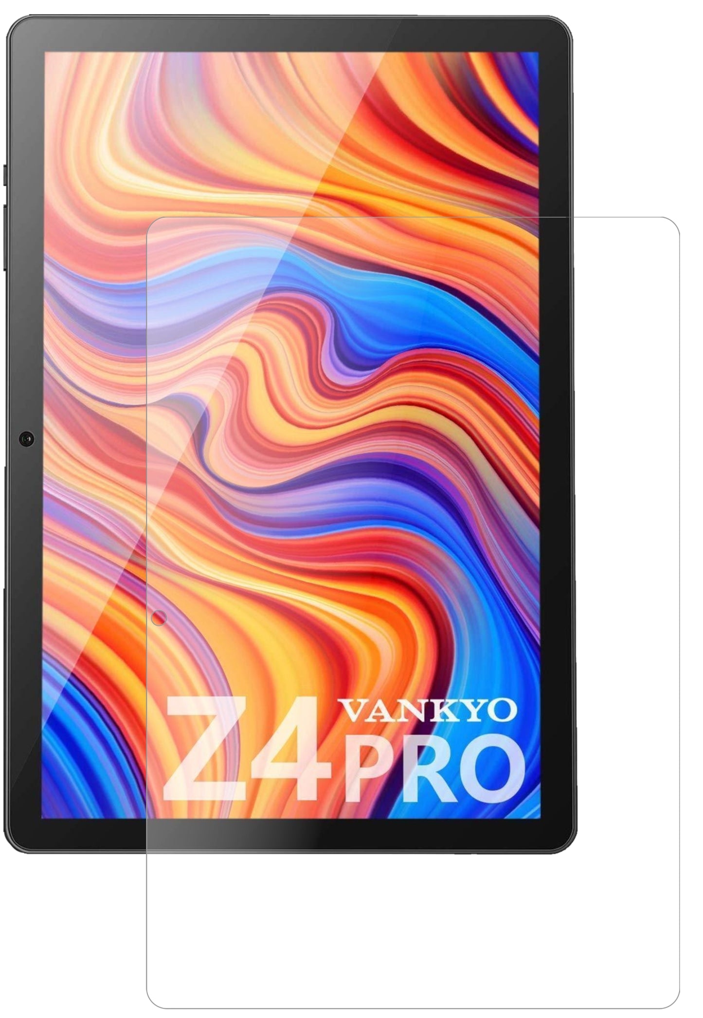 VankyoMatrixPad Z4 Pro 10.1 Zoll mit aufgebrachter dipos Panzerfolie, die lästige Fingerabdrücke minimiert