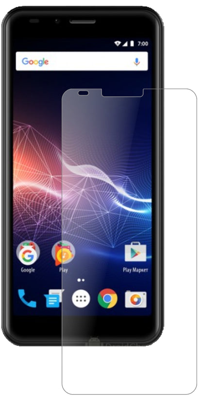 VertexImpress Click 3G 2018 mit aufgebrachter dipos Panzerfolie, die lästige Fingerabdrücke minimiert