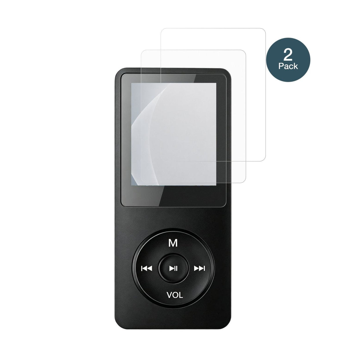 WitfoamSHD151 MP3-Player mit aufgebrachter dipos Panzerfolie, die lästige Fingerabdrücke minimiert