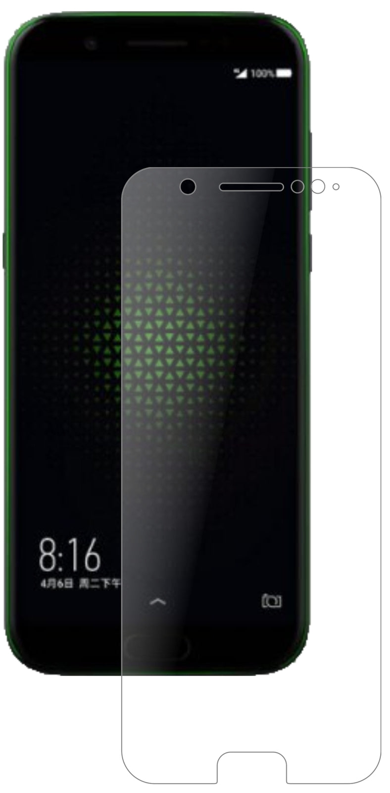 XiaomiBlack Shark mit aufgebrachter dipos Panzerfolie, die lästige Fingerabdrücke minimiert