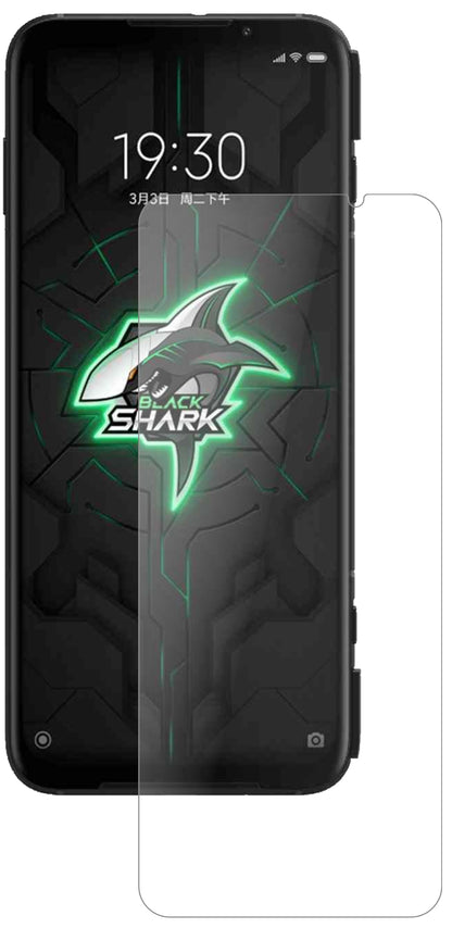 XiaomiBlack Shark 3 5G mit aufgebrachter dipos Panzerfolie, die lästige Fingerabdrücke minimiert