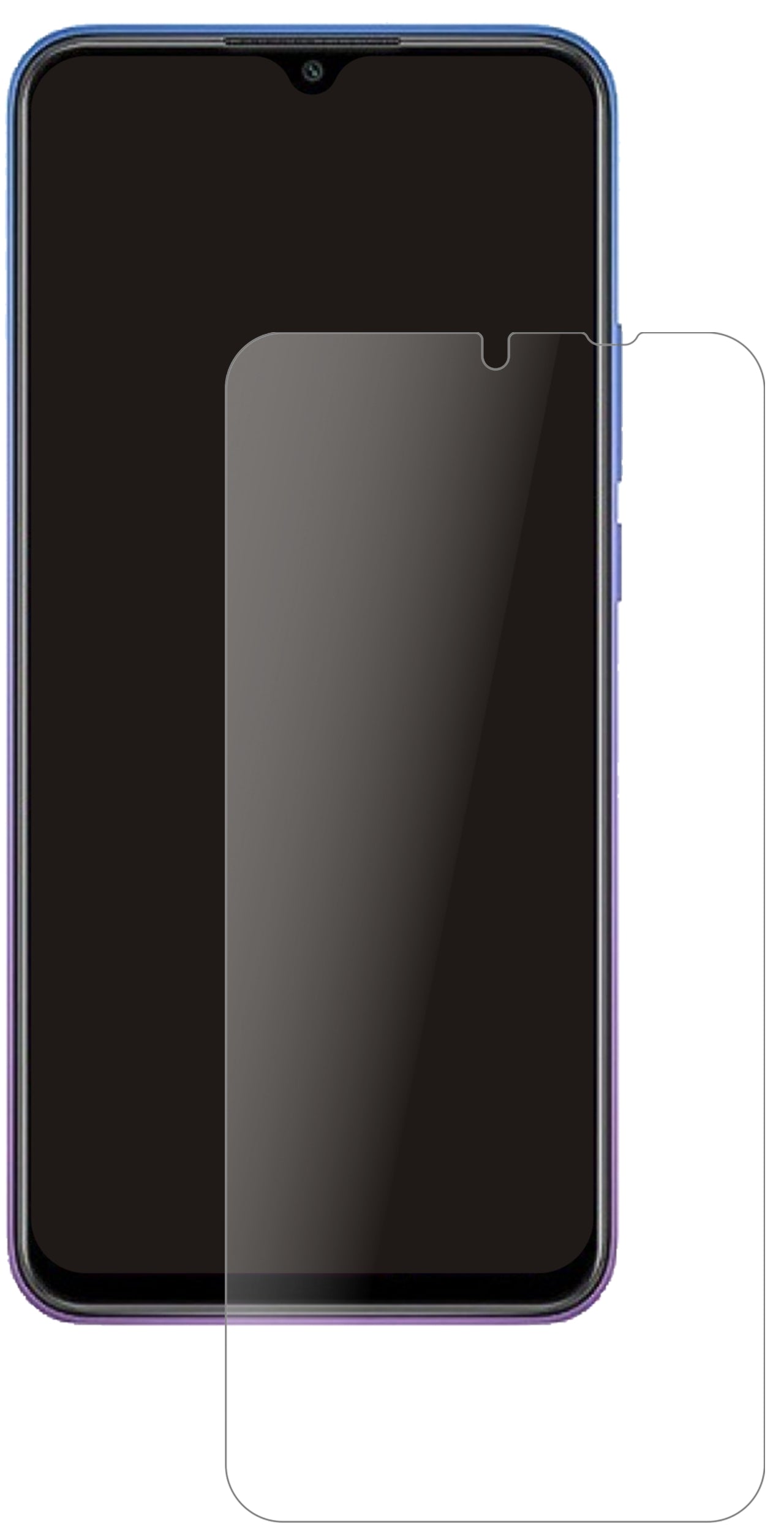 XiaomiRedmi 9 Prime mit aufgebrachter dipos Panzerfolie, die lästige Fingerabdrücke minimiert