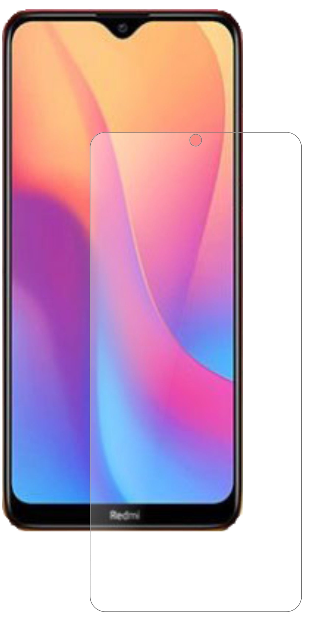 XiaomiRedmi 9C mit aufgebrachter dipos Panzerfolie, die lästige Fingerabdrücke minimiert
