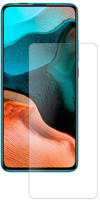 XiaomiRedmi K30 Pro mit aufgebrachter dipos Panzerfolie, die lästige Fingerabdrücke minimiert