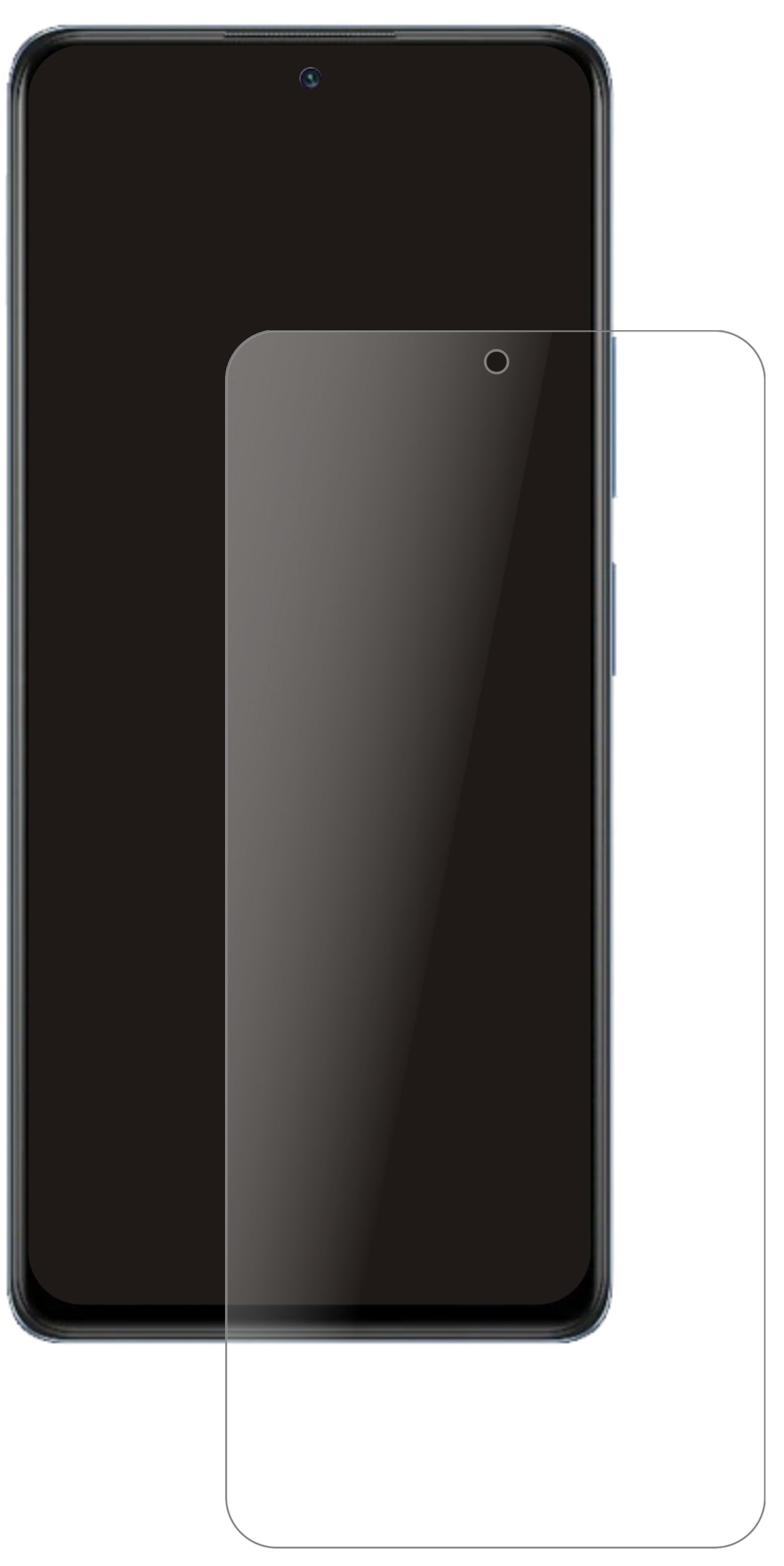 XiaomiRedmi Note 10 Pro Max mit aufgebrachter dipos Panzerfolie, die lästige Fingerabdrücke minimiert