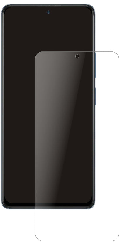 XiaomiRedmi Note 10 Pro Max mit aufgebrachter dipos Panzerfolie, die lästige Fingerabdrücke minimiert