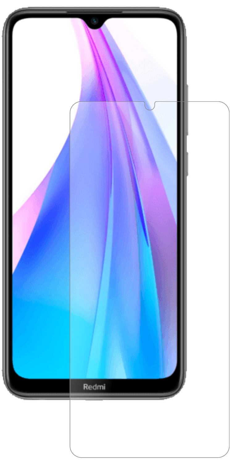 XiaomiRedmi Note 8T mit aufgebrachter dipos Panzerfolie, die lästige Fingerabdrücke minimiert
