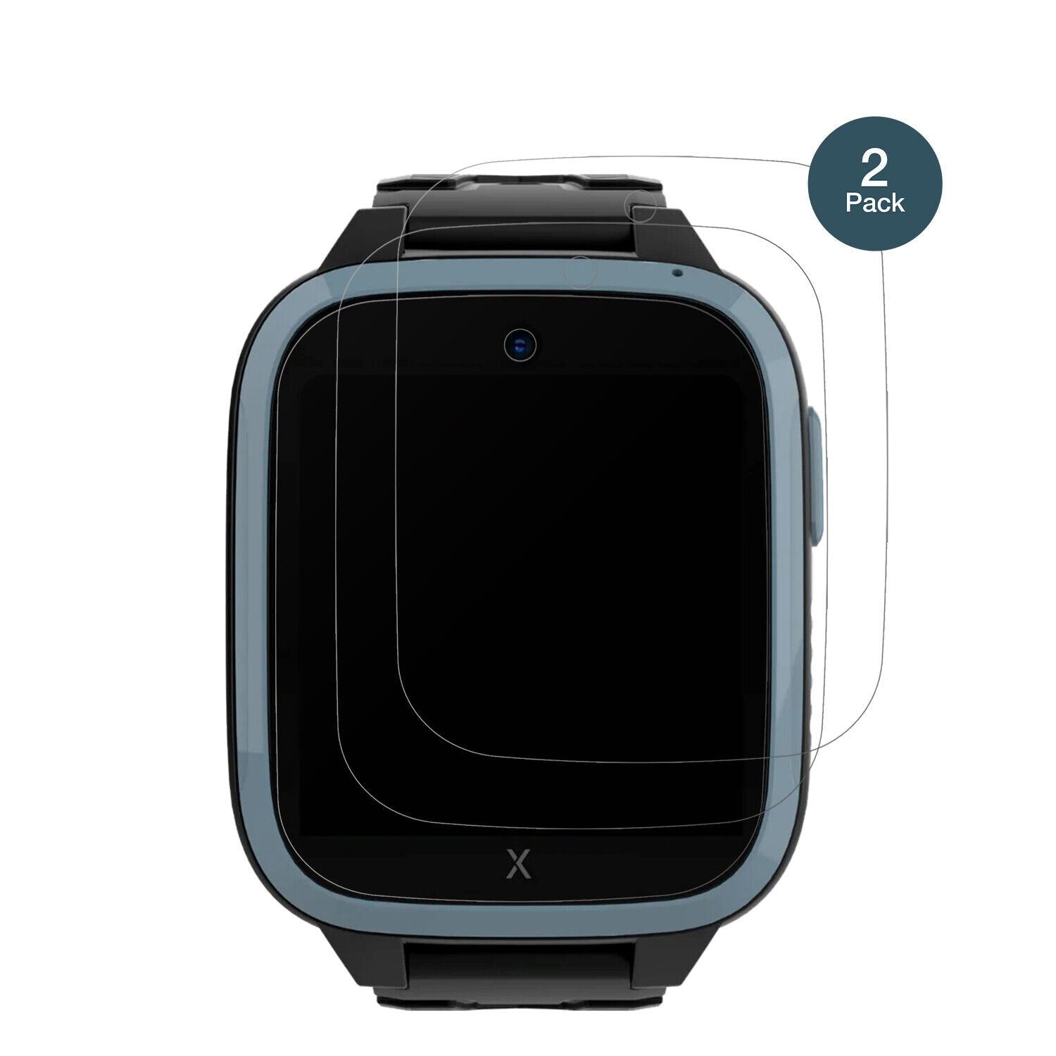 XploraXGO3 Kinder-Smartwatch mit aufgebrachter dipos Panzerfolie, die lästige Fingerabdrücke minimiert