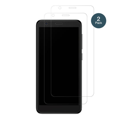 ZTEBlade A31 mit aufgebrachter dipos Panzerfolie, die lästige Fingerabdrücke minimiert