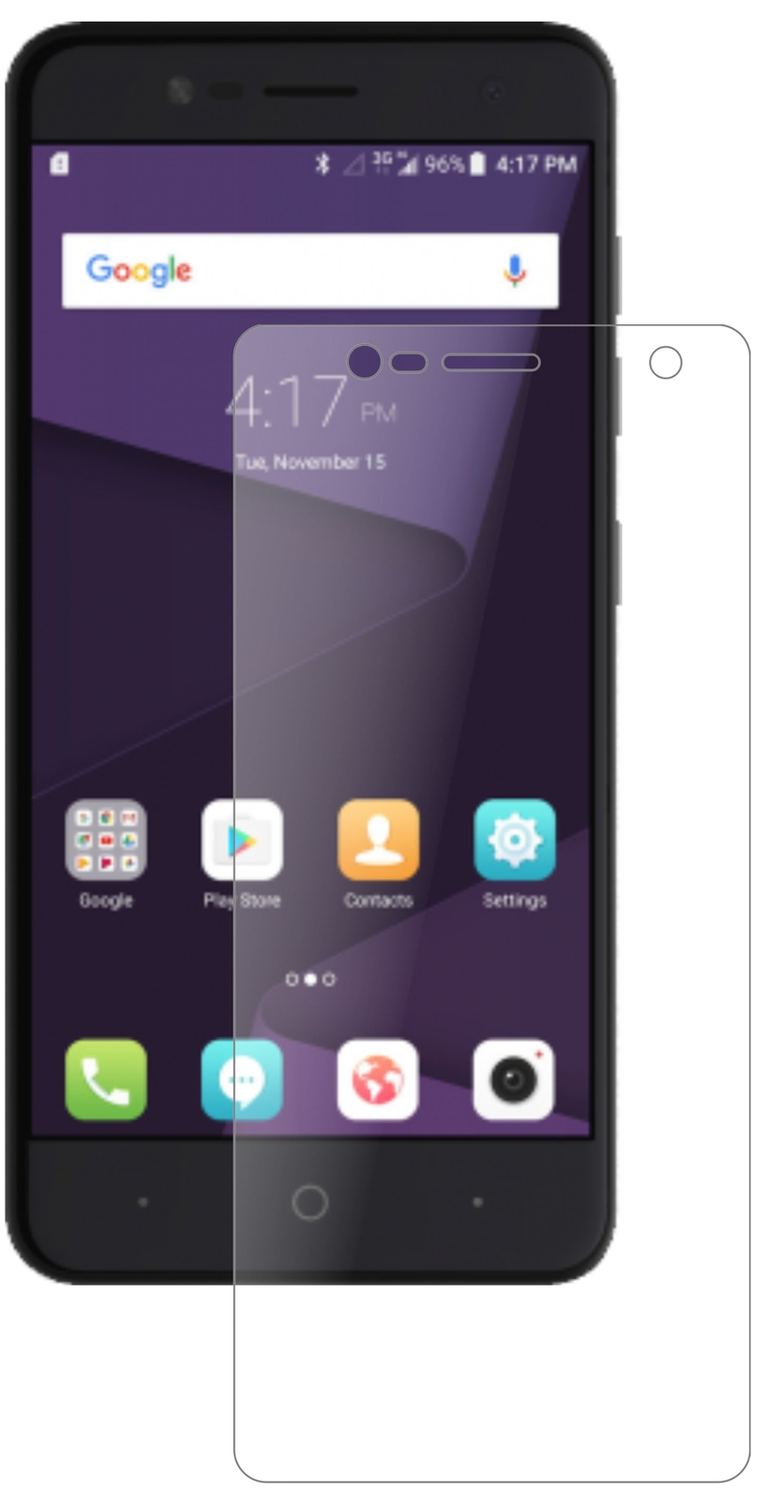 ZTEBlade V8 Mini mit aufgebrachter dipos Panzerfolie, die lästige Fingerabdrücke minimiert