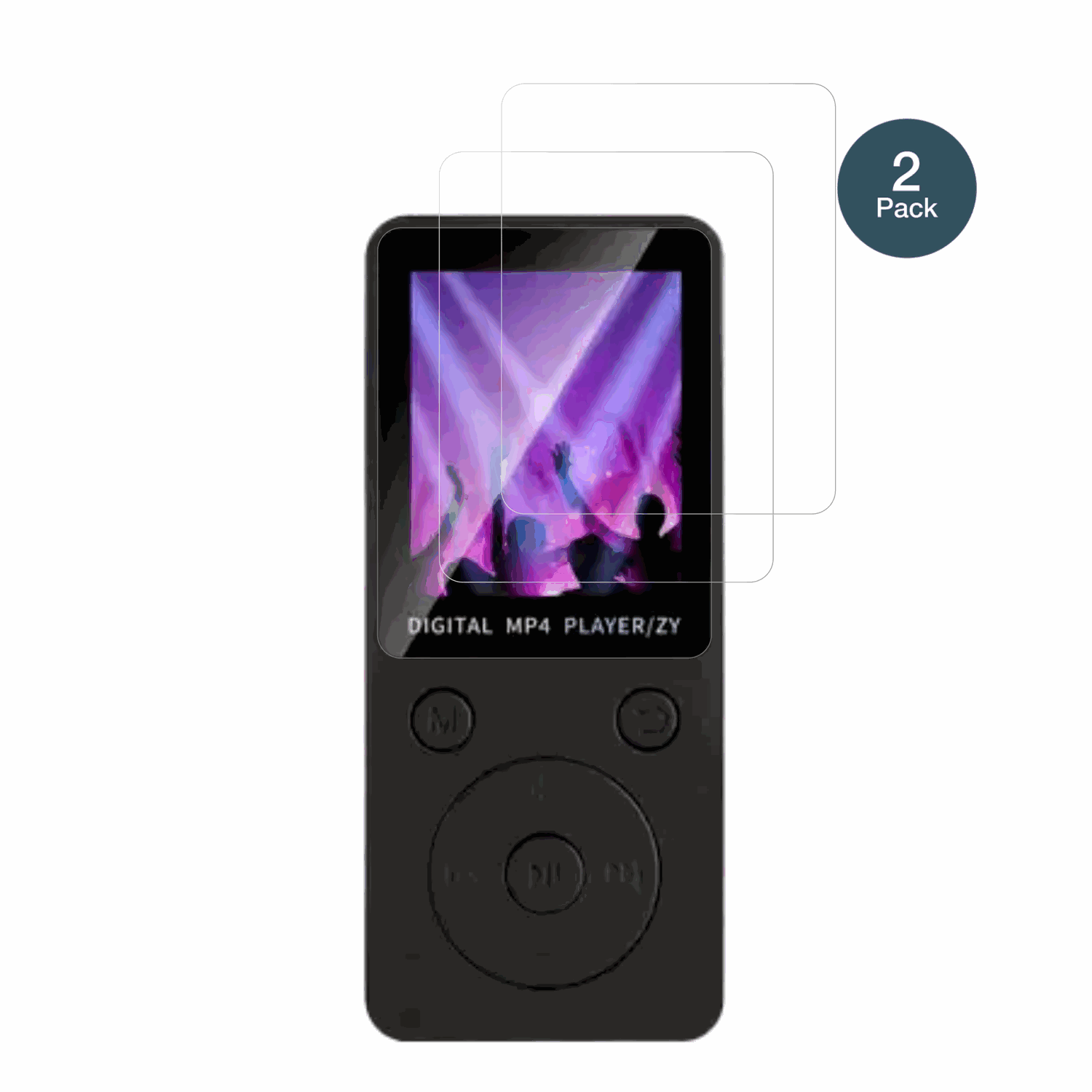 AivaneS11 MP3-Player mit aufgebrachter dipos Flex Schutzfolie, glasklare Darstellung ohne Einschränkungen
