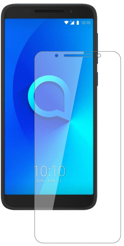 Alcatel3V mit aufgebrachter dipos Flex Schutzfolie, glasklare Darstellung ohne Einschränkungen