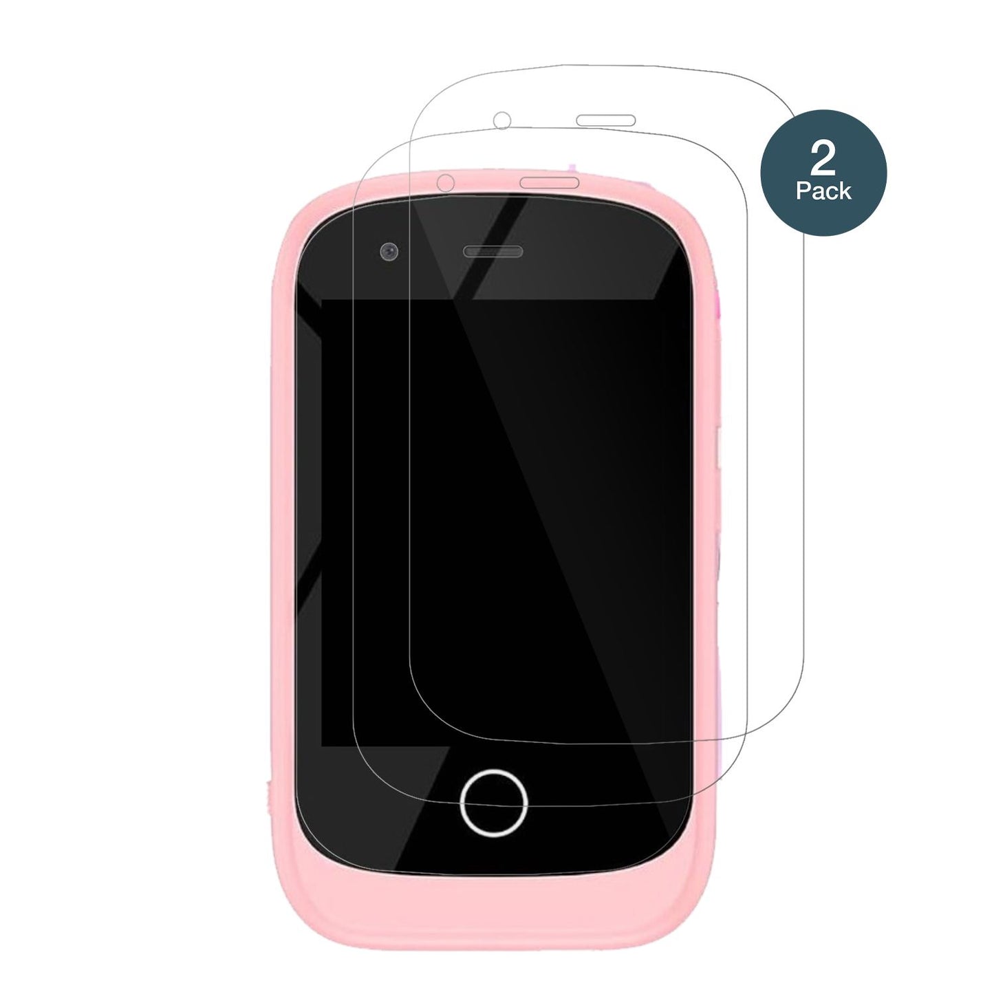 AlutoriaKinder Handy PH05 mit aufgebrachter dipos Flex Schutzfolie, glasklare Darstellung ohne Einschränkungen