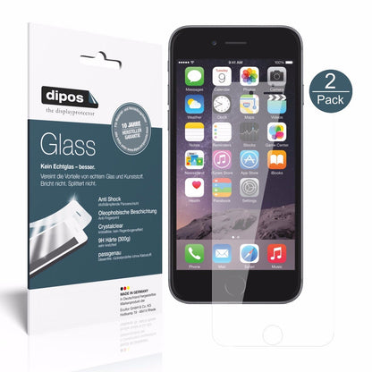 AppleiPhone 6 / 6S mit aufgebrachter dipos Flex Schutzfolie, glasklare Darstellung ohne Einschränkungen