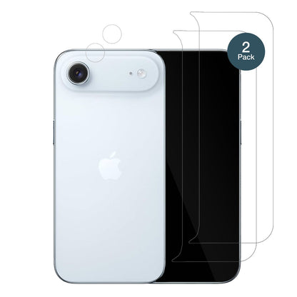 AppleiPhone Air mit Kameraschutz mit aufgebrachter dipos Flex Schutzfolie, glasklare Darstellung ohne Einschränkungen