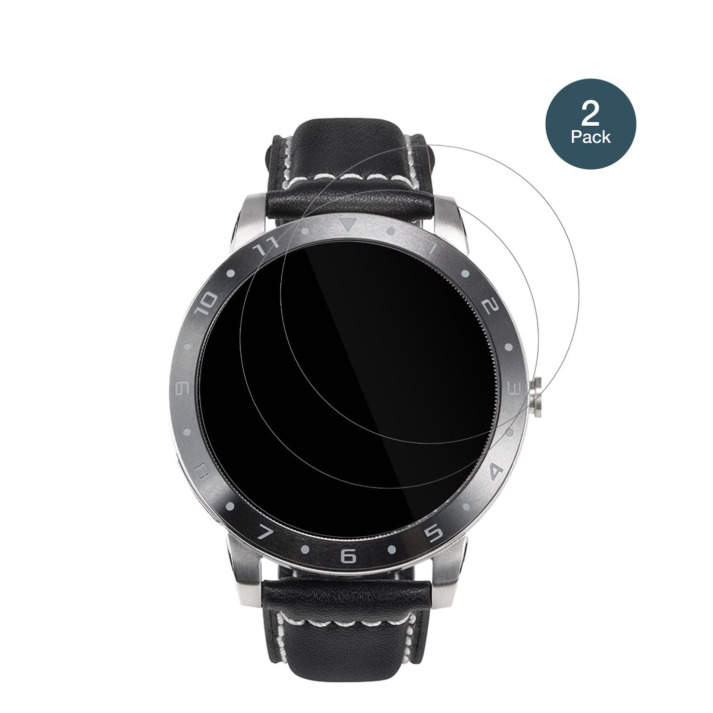 AsusVivoWatch 5 mit aufgebrachter dipos Flex Schutzfolie, glasklare Darstellung ohne Einschränkungen