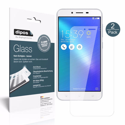 AsusZenFone 3 Max ZC553KL (2017) mit aufgebrachter dipos Flex Schutzfolie, glasklare Darstellung ohne Einschränkungen