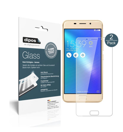 AsusZenfone 3S Max mit aufgebrachter dipos Flex Schutzfolie, glasklare Darstellung ohne Einschränkungen