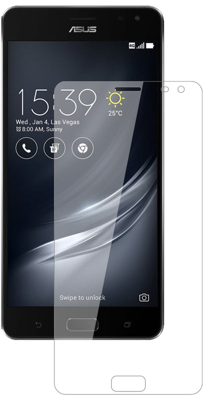 ASUSZenFone Ares ZS572KL mit aufgebrachter dipos Flex Schutzfolie, glasklare Darstellung ohne Einschränkungen