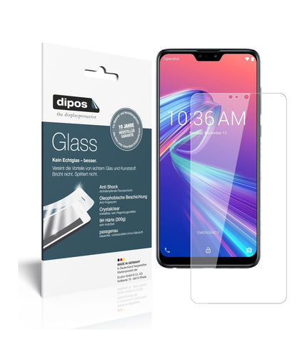 AsusZenFone Max Pro (M2) mit aufgebrachter dipos Flex Schutzfolie, glasklare Darstellung ohne Einschränkungen