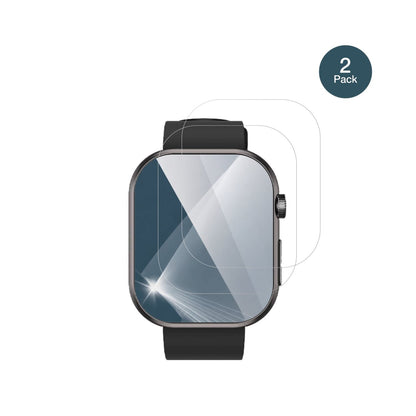 BanlvsSmartwatch 1.96 mit aufgebrachter dipos Flex Schutzfolie, glasklare Darstellung ohne Einschränkungen