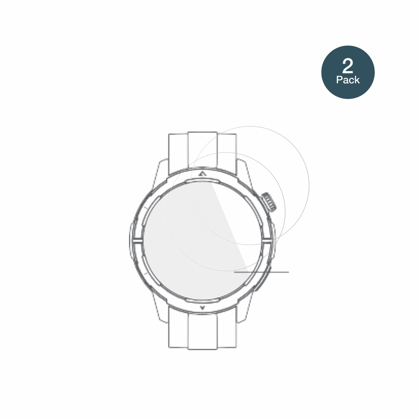 BeafonSmartwatch 601 mit aufgebrachter dipos Flex Schutzfolie, glasklare Darstellung ohne Einschränkungen