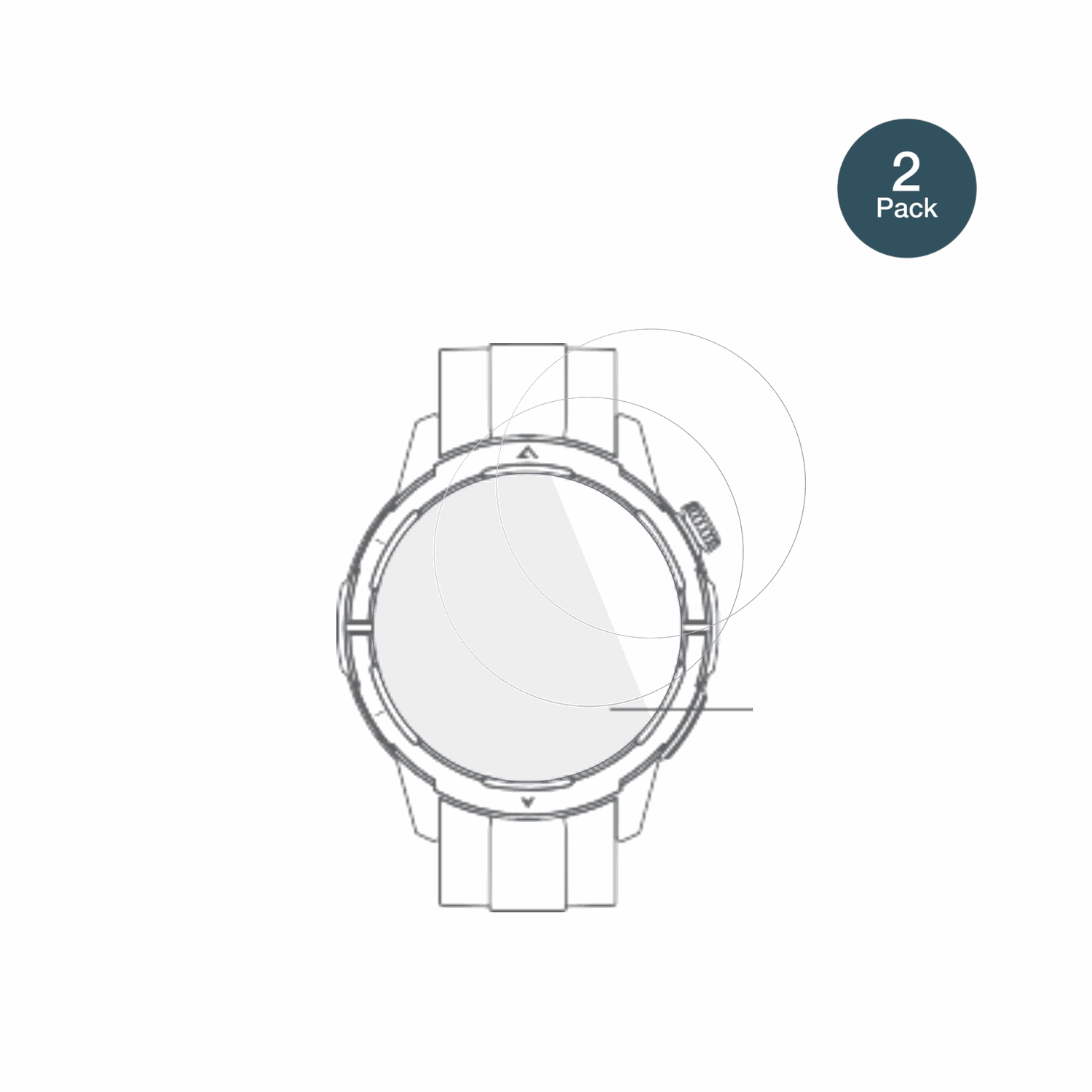 BeafonSmartwatch 601 mit aufgebrachter dipos Flex Schutzfolie, glasklare Darstellung ohne Einschränkungen