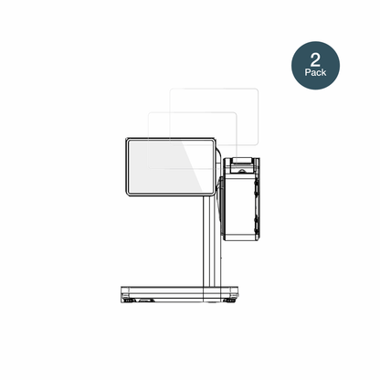 BizerbaQ1 pro 400 12.1 Zoll mit aufgebrachter dipos Flex Schutzfolie, glasklare Darstellung ohne Einschränkungen