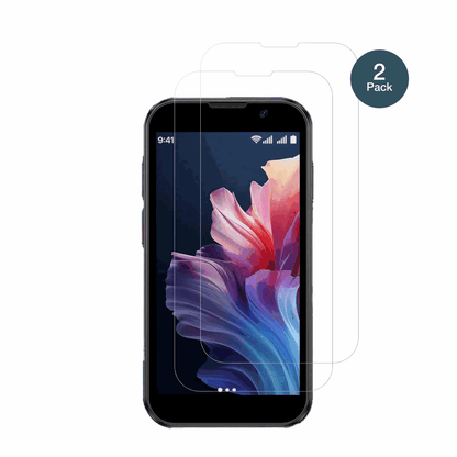 BLKE S18 Pro Mini Smartphone mit aufgebrachter dipos Flex Schutzfolie, glasklare Darstellung ohne Einschränkungen
