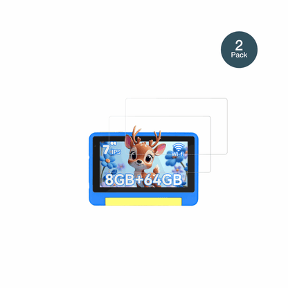 BufoKids Tablet 7 Zoll mit aufgebrachter dipos Flex Schutzfolie, glasklare Darstellung ohne Einschränkungen