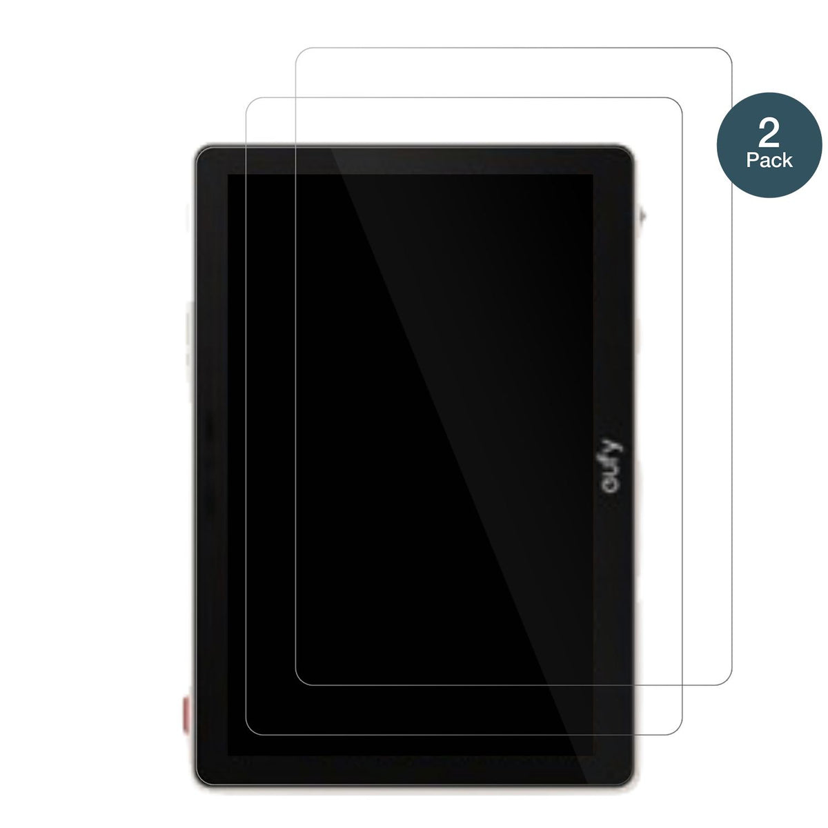 EufySmartdisplay E10 mit aufgebrachter dipos Flex Schutzfolie, glasklare Darstellung ohne Einschränkungen