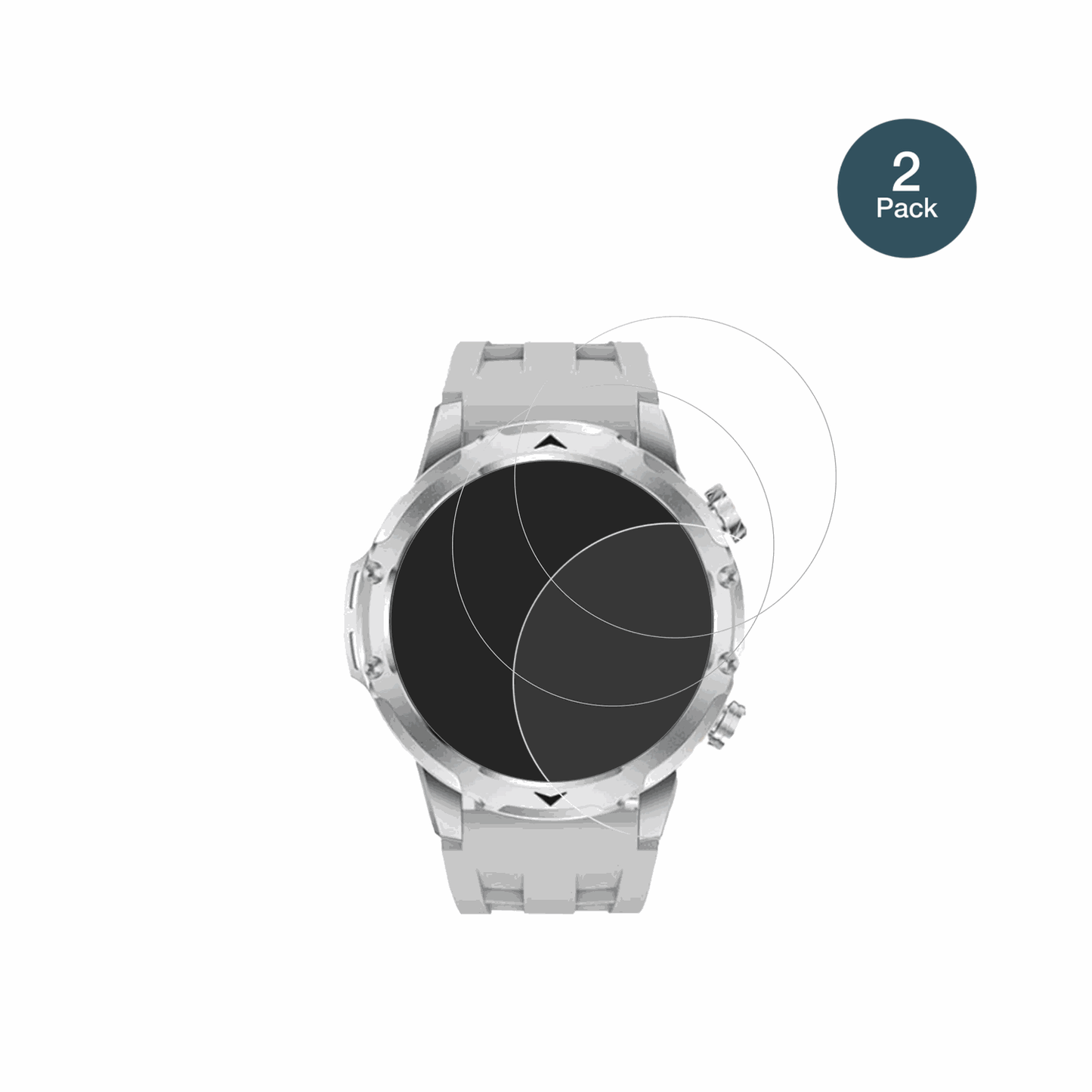 FitVigorSmartwatch 1.53 Zoll mit aufgebrachter dipos Flex Schutzfolie, glasklare Darstellung ohne Einschränkungen